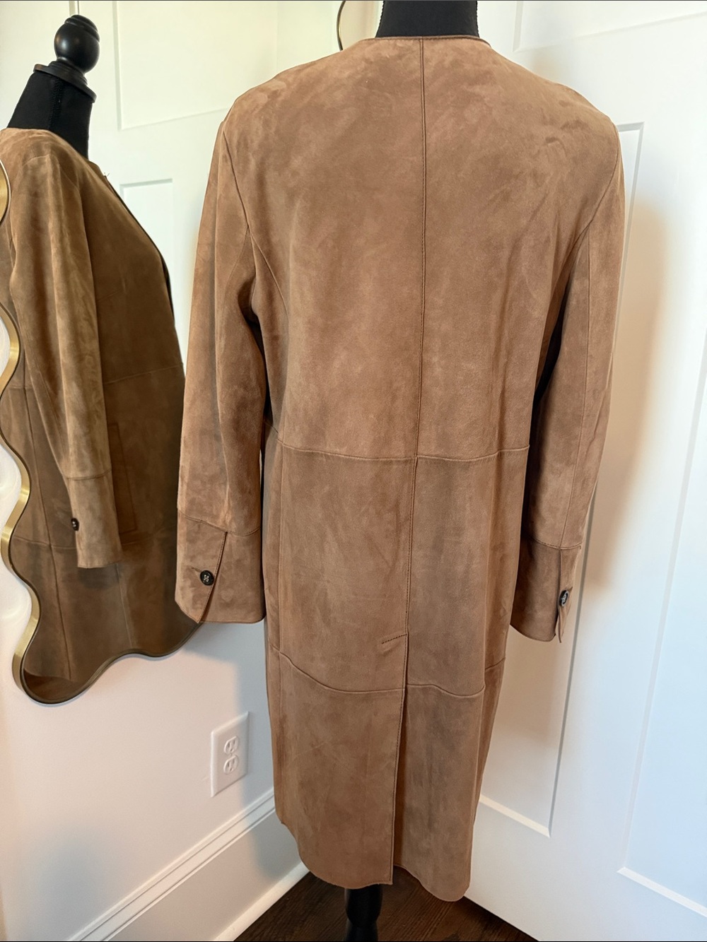 Weekend Max Mara Camel Suede Long Trench Coat - Picture 5 of 13